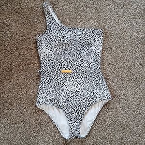 VS One Shoulder Animal Print One Piece, Size M